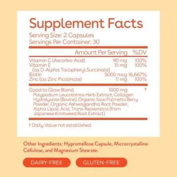 Love Wellness Good to Glow | Collagen Supplement with Biotin, Vitamin C, E, Ashwagandha & Zinc | Pro...