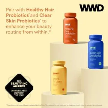 Love Wellness Good to Glow | Collagen Supplement with Biotin, Vitamin C, E, Ashwagandha & Zinc | Promotes Smooth, Glowing & Clear Skin | Enhances Smoothness & Promotes Healthy Skin | 60 Count