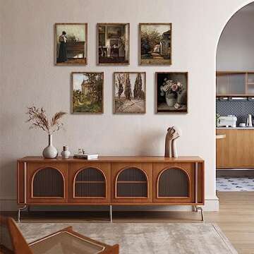 Vintage Farmhouse Wall Decor 6Pcs Flower Art Prints