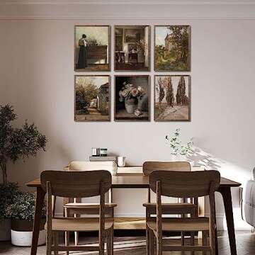 Vintage Farmhouse Wall Decor 6Pcs Flower Art Prints