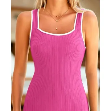 BTFBM Women's Knit Bodycon Maxi Dress Ideal for Summer Events