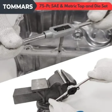 TOMMARS 75-Pc Tap and Die Set for Professionals and DIYers