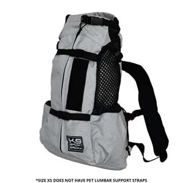 K9 Sport Sack | Dog Carrier Backpack for Small and Medium Pets | Front Facing Adjustable Dog Backpack Carrier | Fully Ventilated | Veterinarian Approved (Small, Air - Charcoal Grey)