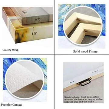 Niwo ART-Monroe C, Classic Movie Stars Canvas Wall Art Home Decor,Stretched Ready to Hang (24"x24"x3/4")