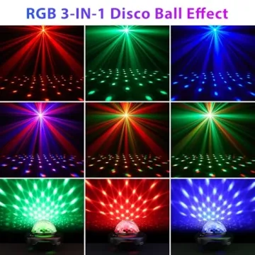 Rechargeable Disco Ball Party Lights - 2pcs with 6 Modes