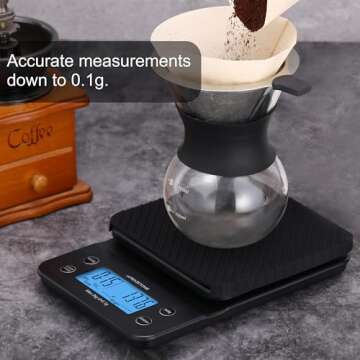 Apexstone Coffee Scale with Timer for Perfect Brewing