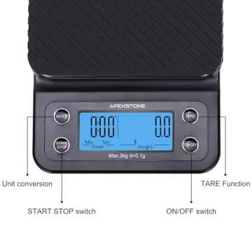Apexstone Coffee Scale with Timer for Perfect Brewing