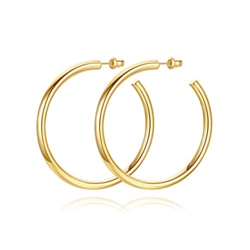 Gold Hoop Earrings for Women Lightweight and Stylish