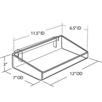 Azar Displays 12" Open Tray - Durable Visual Showcase