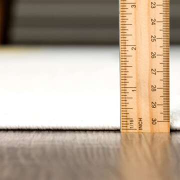 Abani Rugs Cream and Gray 8 ft. x 10 ft.(7'9"x10'2") Mid-Century Rug with Circles and Lines. Neutral...