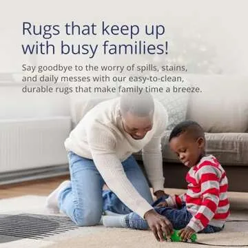 Abani Cream and Gray Mid-Century Rug for Modern Homes