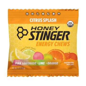Honey Stinger Organic Citrus Splash Energy Chews | Gluten Free & Caffeine Free | for Exercise, Runni...