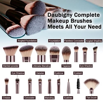 16Pcs Premium Daubigny Makeup Brush Set for Flawless Beauty