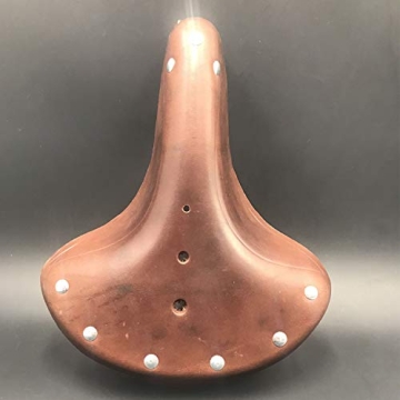 CDHpower Bicycle Cycling Saddle - Comfortable Brown Leather Seat for All Bikes