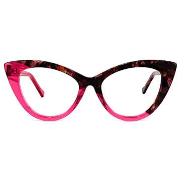 Zeelool Trendy Cat Eye Blue Light Blocking Glasses for Women UV400 Protection Eyewear Maxine WA45451...