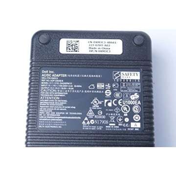 Dell 330W AC Adapter with 6 Foot Power Cord (DA330PM111, XM3C3, ADP-330AB B, 5X3NX, 332-1432, Charger, PA)