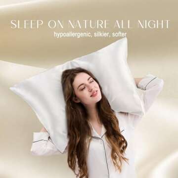 ZIMASILK 100% Pure Mulberry Silk Pillowcase for Hair and Skin Health,Soft and Smooth,Both Sides Premium Grade 6A Silk,600 Thread Count,with Hidden Zipper,1pc (Queen 20''x30'',White)