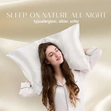 ZIMASILK 100% Pure Mulberry Silk Pillowcase for Hair and Skin Health,Soft and Smooth,Both Sides Premium Grade 6A Silk,600 Thread Count,with Hidden Zipper,1pc (Queen 20''x30'',White)