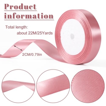 Pink Satin Ribbon for Gifts and Decorations