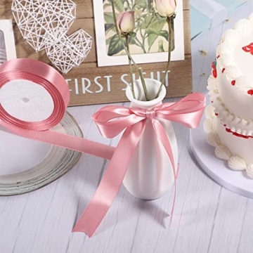 Pink Satin Ribbon for Gifts and Decorations