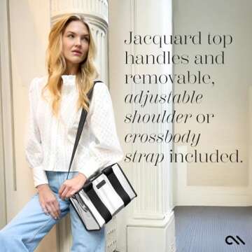 Case-Mate Silver Chrome Mini Beach Tote - Lightweight Beach Bag with Crossbody Strap for Women - Wat...