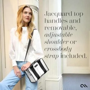 Case-Mate Silver Chrome Mini Beach Tote - Lightweight Beach Bag with Crossbody Strap for Women - Wat...