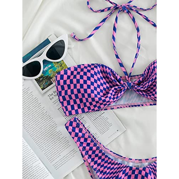 Stylish SOLY HUX Criss Cross Halter Bikini for Summer Fun
