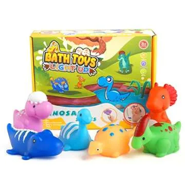 Light-Up Dinosaur Bath Toys for Toddlers 1-3 - Fun & Safe