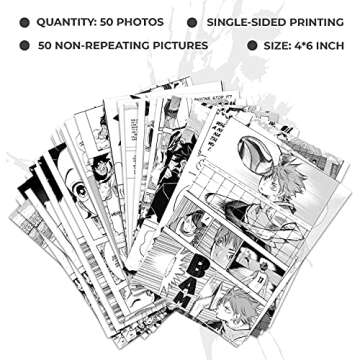 WOONKIT Anime Posters for Room Aesthetic, Anime Stuff, Bedroom Wall Dorm Decor, Manga Panels, Anime Wall Collage Kit, MHA Anime Posters Pack, Teen Room 50PCS 4X6 INCH