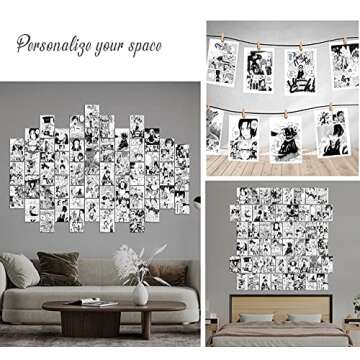 WOONKIT Anime Posters for Room Aesthetic, Anime Stuff, Bedroom Wall Dorm Decor, Manga Panels, Anime Wall Collage Kit, MHA Anime Posters Pack, Teen Room 50PCS 4X6 INCH