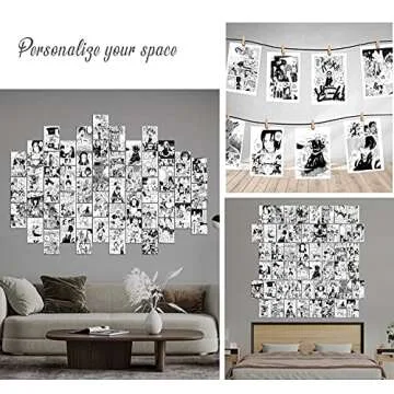 WOONKIT Anime Posters for Room Aesthetic, Anime Stuff, Bedroom Wall Dorm Decor, Manga Panels, Anime Wall Collage Kit, MHA Anime Posters Pack, Teen Room 50PCS 4X6 INCH