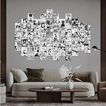 WOONKIT Anime Posters for Room Aesthetic, Anime Stuff, Bedroom Wall Dorm Decor, Manga Panels, Anime Wall Collage Kit, MHA Anime Posters Pack, Teen Room 50PCS 4X6 INCH