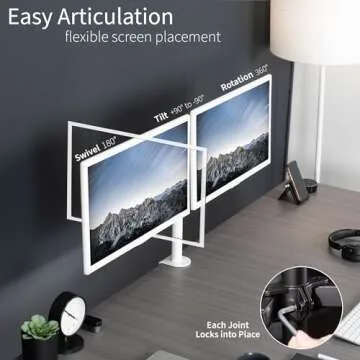 VIVO Dual Monitor Desk Mount for 13 to 30 Inch Screens