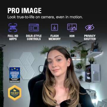 Elgato Facecam MK.2 – Premium Full HD Webcam for Streaming, Gaming, Video Calls, Recording, HDR En...