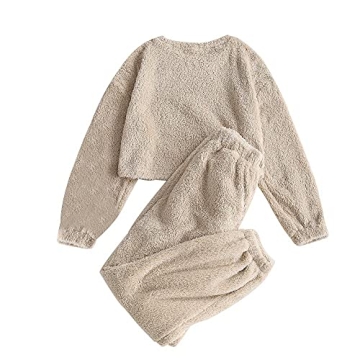 ZAFUL Women's Fuzzy Fleece Pajamas Set - Cozy Lounge Wear