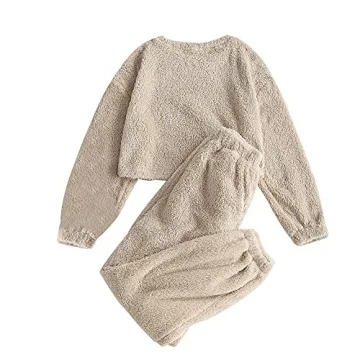 ZAFUL Women's Fuzzy Fleece Pajamas Set - Cozy Lounge Wear