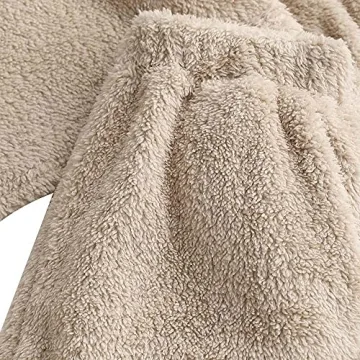 ZAFUL Women's Fuzzy Fleece Pajamas Set - Cozy Lounge Wear