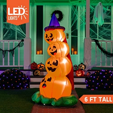 Joiedomi 6 FT Halloween Inflatable Pumpkins for Outdoor Decor