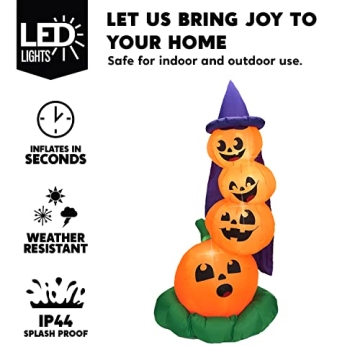 Joiedomi 6 FT Halloween Inflatable Pumpkins for Outdoor Decor