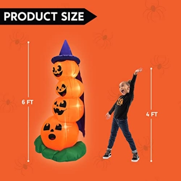 Joiedomi 6 FT Halloween Inflatable Pumpkins for Outdoor Decor