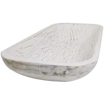 BNDPLUS Handcrafted Wooden Dough Bowl - Unique Decor & Functional Centerpiece