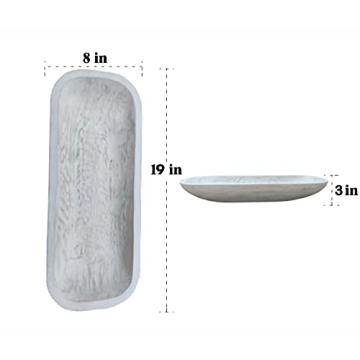 Handcrafted BNDPLUS Wooden Dough Bowl - Unique Size & Design