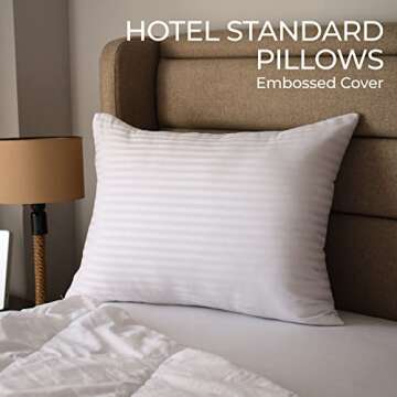 Luxury Queen Pillows 10 Pack, Pillows for Sleeping with Cotton Cover, Hotel Pillows in Bulk or Side ...