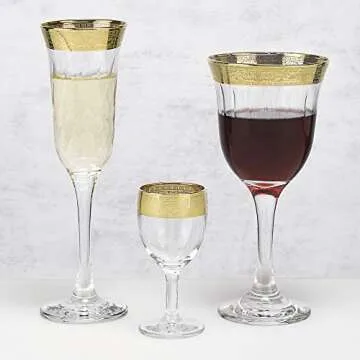Lorren Home Trends Melania Collection Wine Glass Set