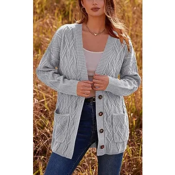 Cozy Oversized Button Up Cardigan for Fall 2023