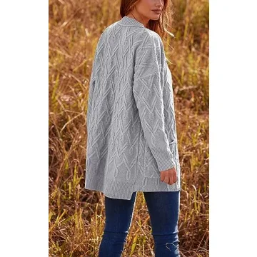 Cozy Oversized Button Up Cardigan for Fall 2023
