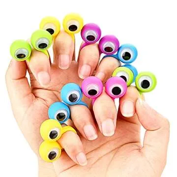 Fun JOVITEC 48 Pcs Eye Finger Puppets for Kids