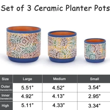 Stunning DeeCoo Ceramic Plant Pots Set for Modern Decor