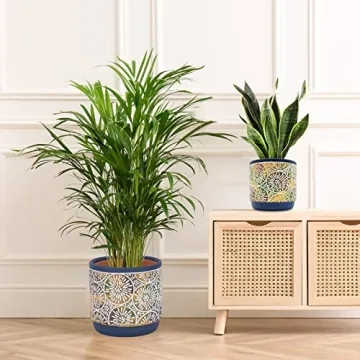 Stunning DeeCoo Ceramic Plant Pots Set for Modern Decor