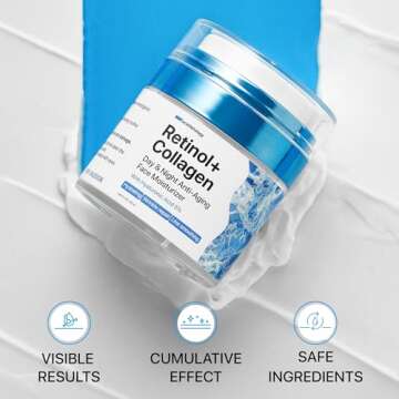Face Moisturizer Retinol Cream - Men and Women Day & Night Neck Décolleté with Retinol, Collagen Hyaluronic Acid Hydrating Safe for All Skin Types